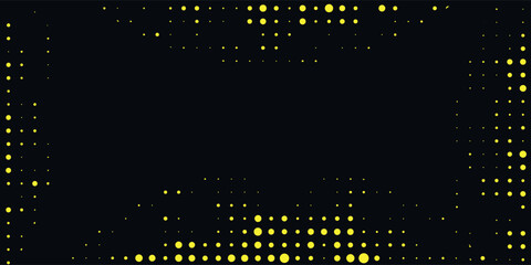 Dots halftone yellow and dark blue color pattern gradient grunge texture background. vector illustration eps10