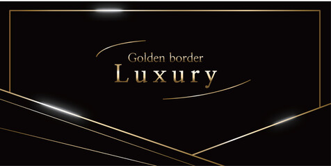 Illustration from vector about modern template deluxe design. Luxurious abstract background with gold line, modern black background concept is simple and neat style.