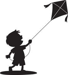 Colorful Kite Flying in the Sky Silhouette

Child Flying Kite Vector Design

Kite with Tail Fluttering Silhouette Art

Kite Festival Scene Vector Illustration

Simple Kite Outline with Clouds Silhouet