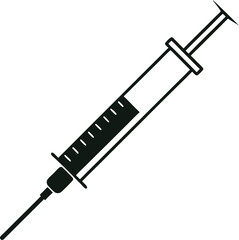 syringe with needle isolated