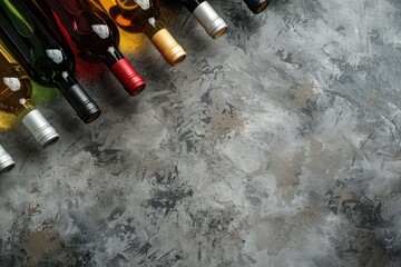 Ultra Hd Picture of Directly Above Shot of Bottles on Gray Table