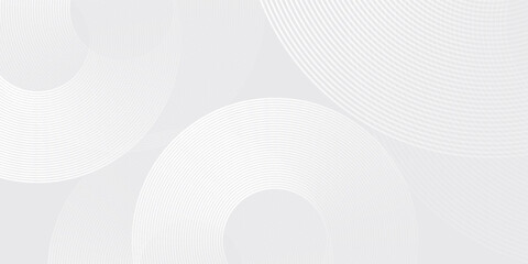 Fototapeta premium Abstract white glowing geometric lines on gray background. Modern shiny simple abstract modern art