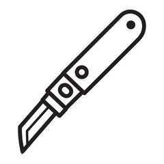 Simple vector illustration of a craft knife or scalpel isolated on white background