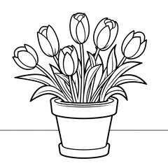 Flower coloring pages