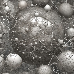 Cinematic Molecular Visualization in Hatching Style Matte Painting
