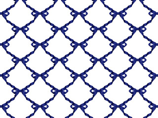 Fototapeta premium リボンネット、柄、14紺