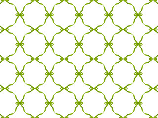 リボンネット2、柄、4黄緑