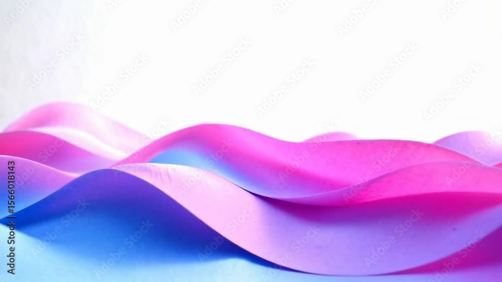 Aufkleber Minimal abstract wave pattern pulsing in soft pastel colors, perfect background loop