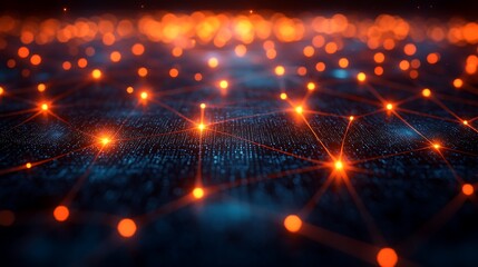 Fototapeta premium Abstract network technology connection illustration