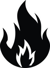 Fire flame icon, fire icon eps. outline and filled vector illustration. fire symbol Line art editable icon, EPS