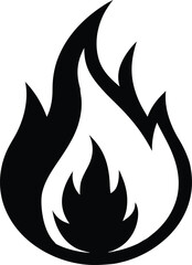 Fire flame icon, fire icon eps. outline and filled vector illustration. fire symbol Line art editable icon, EPS