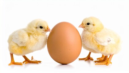 Fototapeta premium baby chicken and eggs