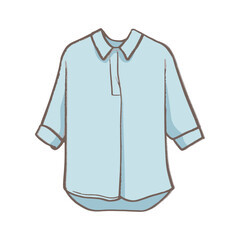 Front view of blue shirts