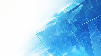 Minimalistic blue and white corporate background with geometric grid lines, clean space for text, professional modern design, soft tones, high resolution 4K, ultra detailed.