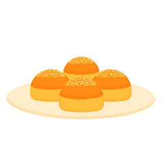 nastar cookies on plate vector illustration