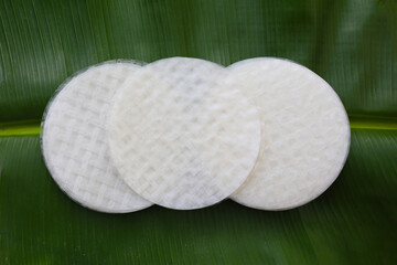 Stacked round sheets of Vietnamese rice paper