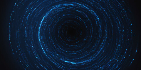 Abstract Blue Energy Vortex on Dark Background Dynamic Swirling Pattern