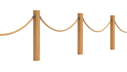 Luxury VIP guest walkway barrier background on white background