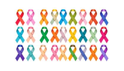 Colorful Ribbon Breast Cancer Awareness Banner Design Template October
