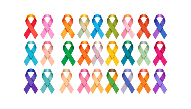 Colorful Ribbon Breast Cancer Awareness Banner Design Template October