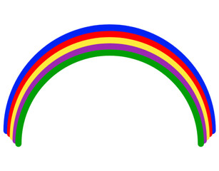 Colorful Rainbow Arch Against PNG
