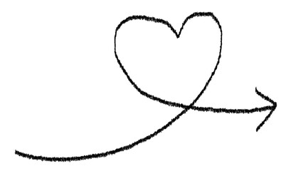 Hand drawn heart. Hand drawn heart icon. Hand drawn heart vector.