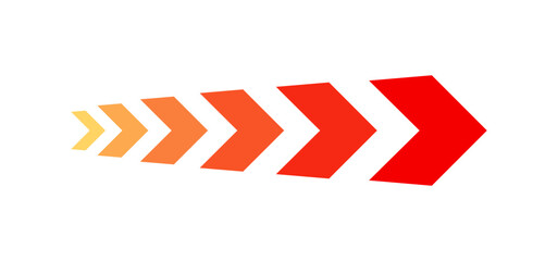 Dynamic Colourful Arrow Representing Speed and Motion