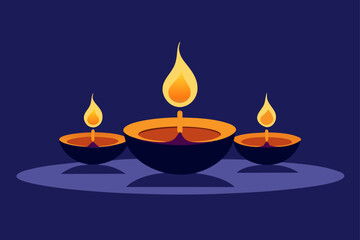 Fototapeta premium burning candle on black background