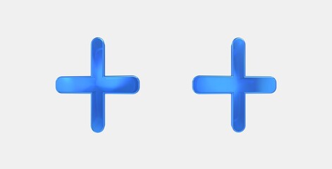 Obraz premium align flex center 3D icon on isolate white background