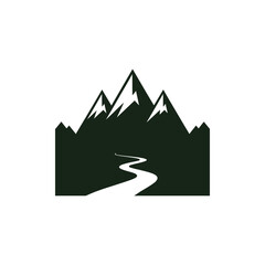 Unique mountain logo Modern and minimalist vector and abstract logo