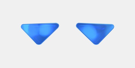 arrow drop down 3D icon on isolate white background