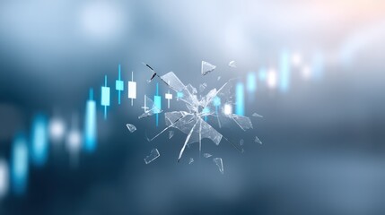 An artistic visual metaphor of fear of missing out in trading, highlighting emotional stress, rapid decisions, and risky market movements.