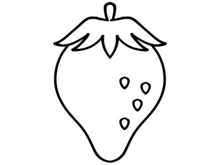シンプルなイチゴのイラスト素材