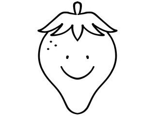 シンプルなイチゴのイラスト素材