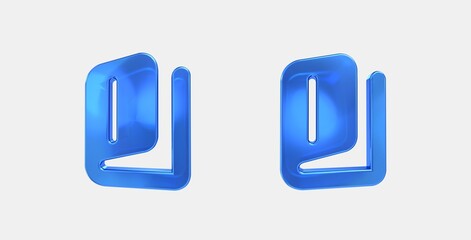 book 3D icon on isolate white background