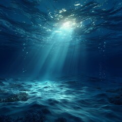 Obraz premium Deep Ocean with Sunlight Rays