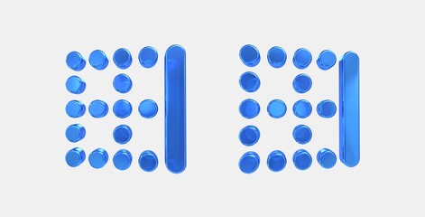 border right 3D icon on isolate white background