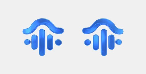 cadence 3D icon on isolate white background