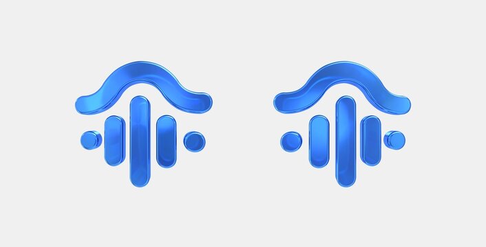 cadence 3D icon on isolate white background