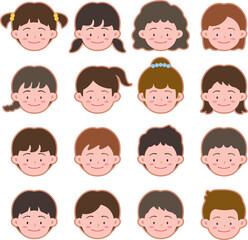 Face icons, So many little expressions—Each one capturing the charm of childhood.