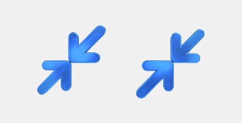 Obraz premium close fullscreen 3D icon on isolate white background