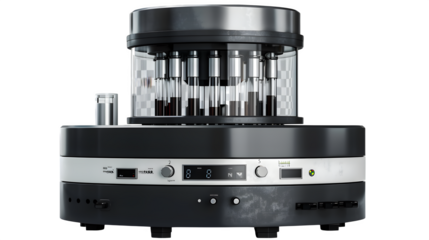 Automated Chemistry Analyzer 3d rendered, isolated on transparent background