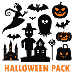 Scary Halloween Icon Pack for Party Designs