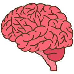human brain cartoon vector illustration