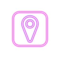 Neon Location Icon Illustration