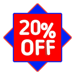 20% Off Sale Sign Graphic Design