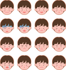 Face icons, So many little expressions. Each one capturing the charm of childhood.