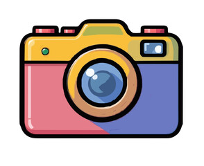 Retro Style Camera Shutter Icon - Creative Technology Vector