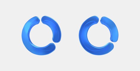 data usage 3D icon on isolate white background