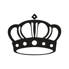 Vactor Crown Flat Design Royal crown gold & black and white Classic crown